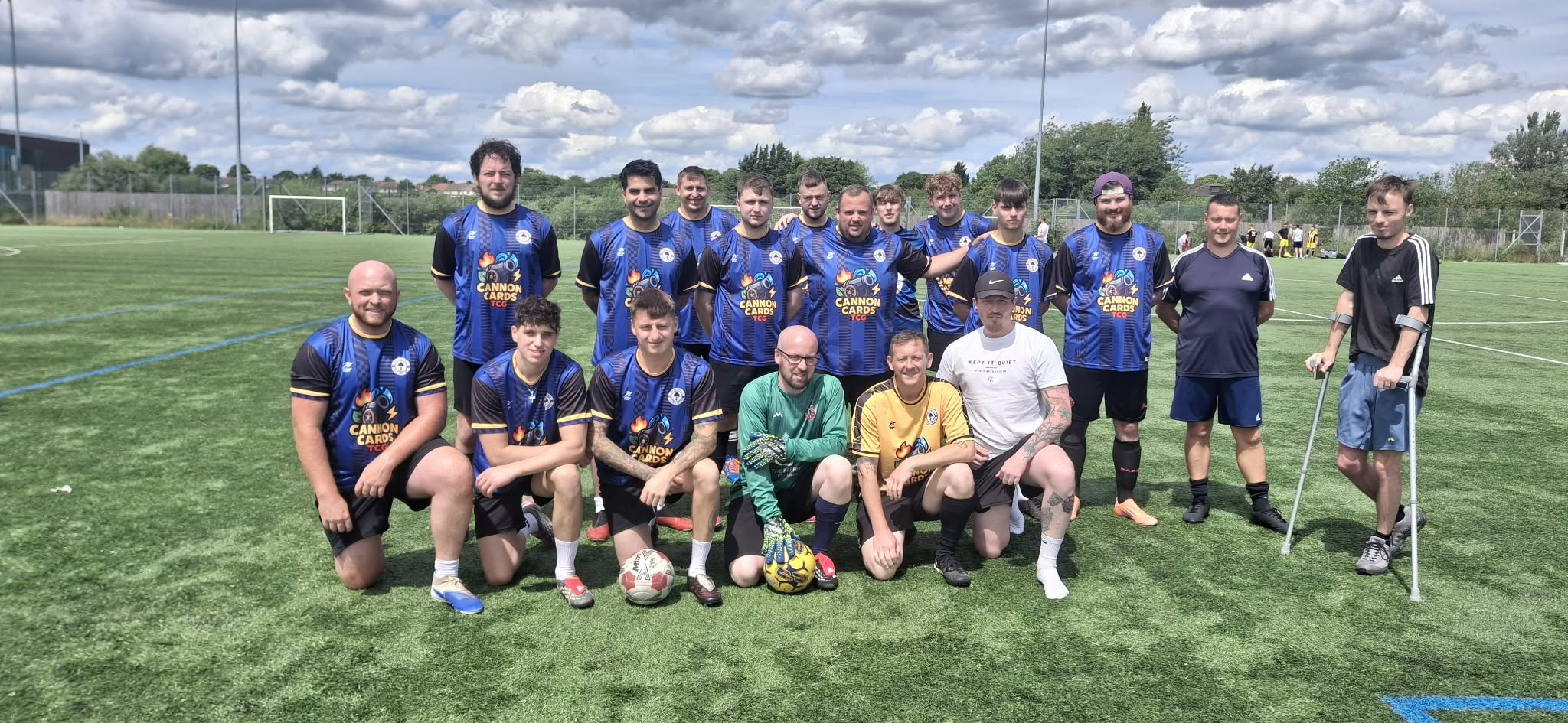 Bassetlaw Casuals squad on a football pitch